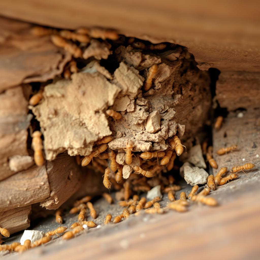 Severe termite damage that could be prevented with Pipes System Termite Control – Lifetime Warranty